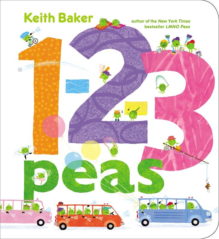 1 - 2 - 3 Peas by Keith Baker Board Book - Simon & Schuster Book sold by Rosebud & Jo