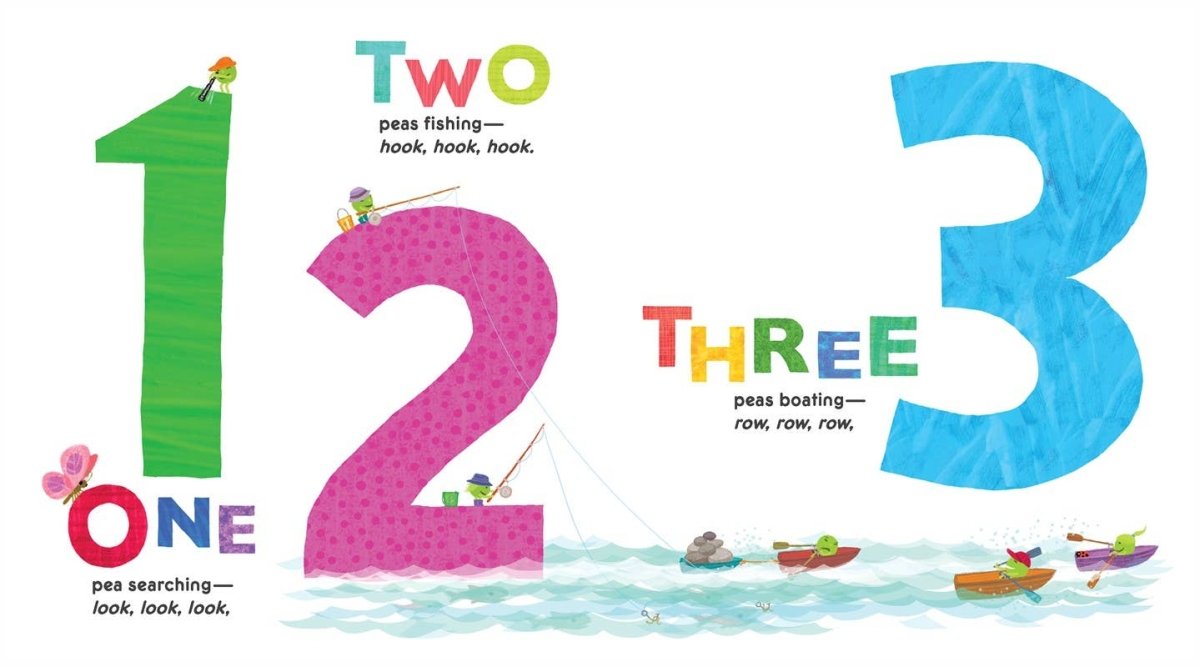 1 - 2 - 3 Peas by Keith Baker Board Book - Simon & Schuster Book sold by Rosebud & Jo