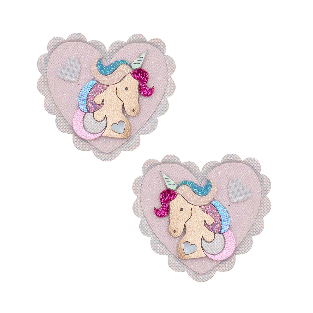 Unicorn Heart Salon Hair Clips