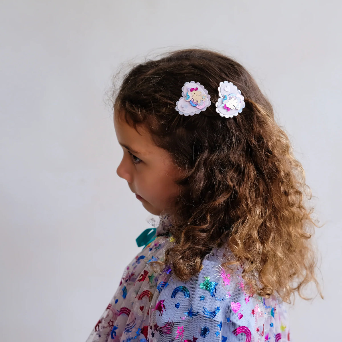 Unicorn Heart Salon Hair Clips