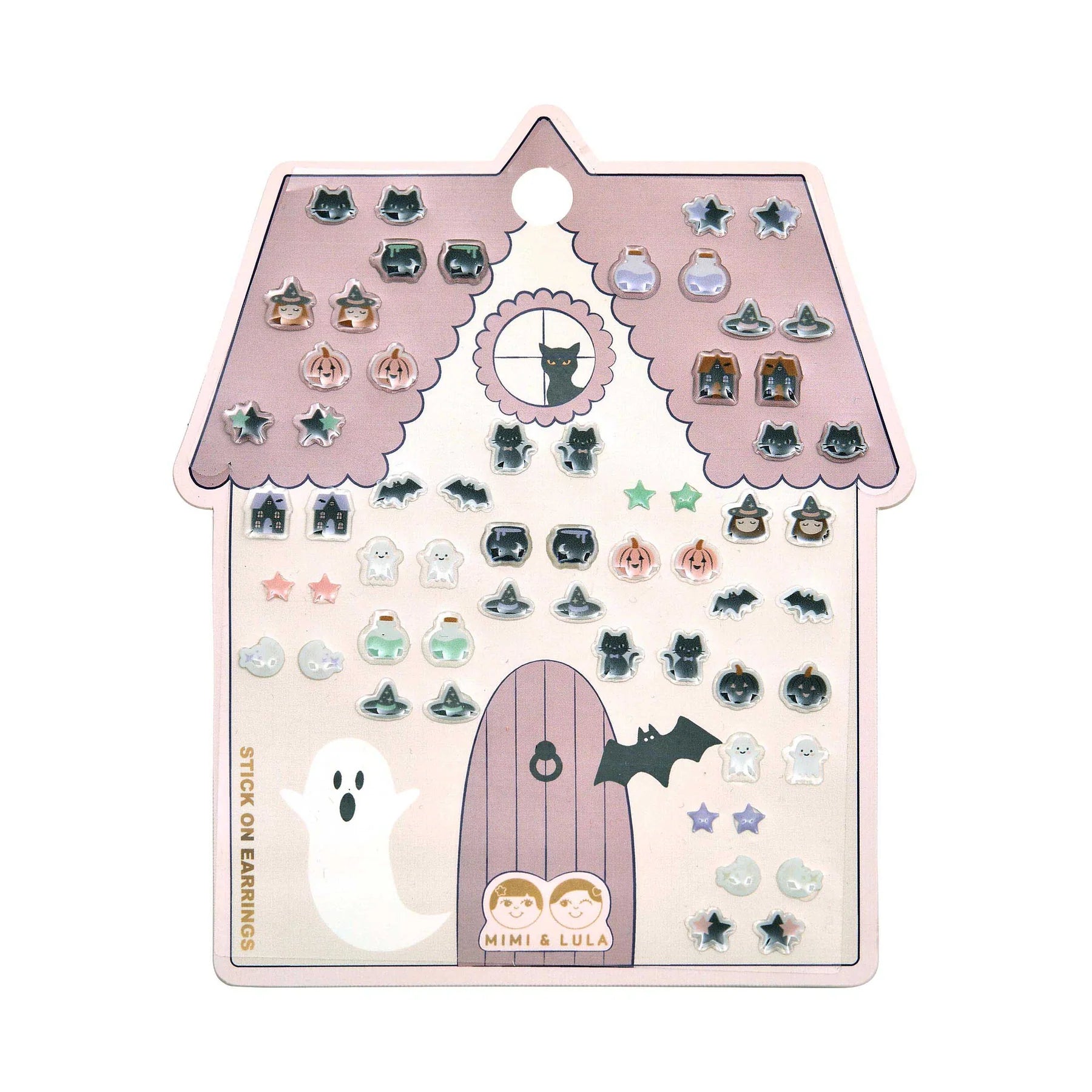 Haunted House Stick on Earrings