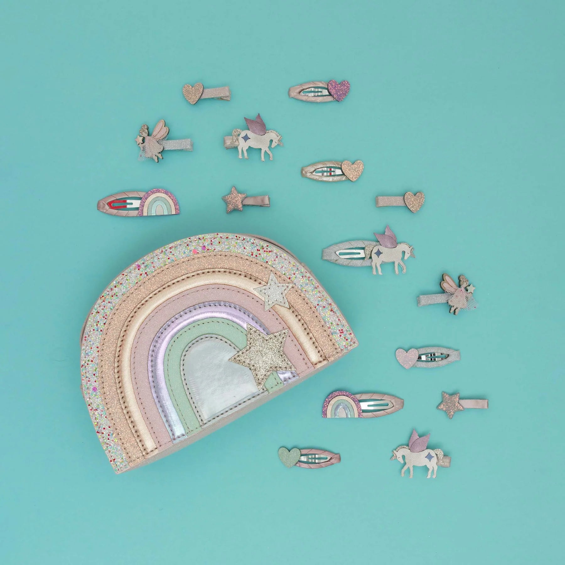 Unicorn and Rainbow Hair Clips