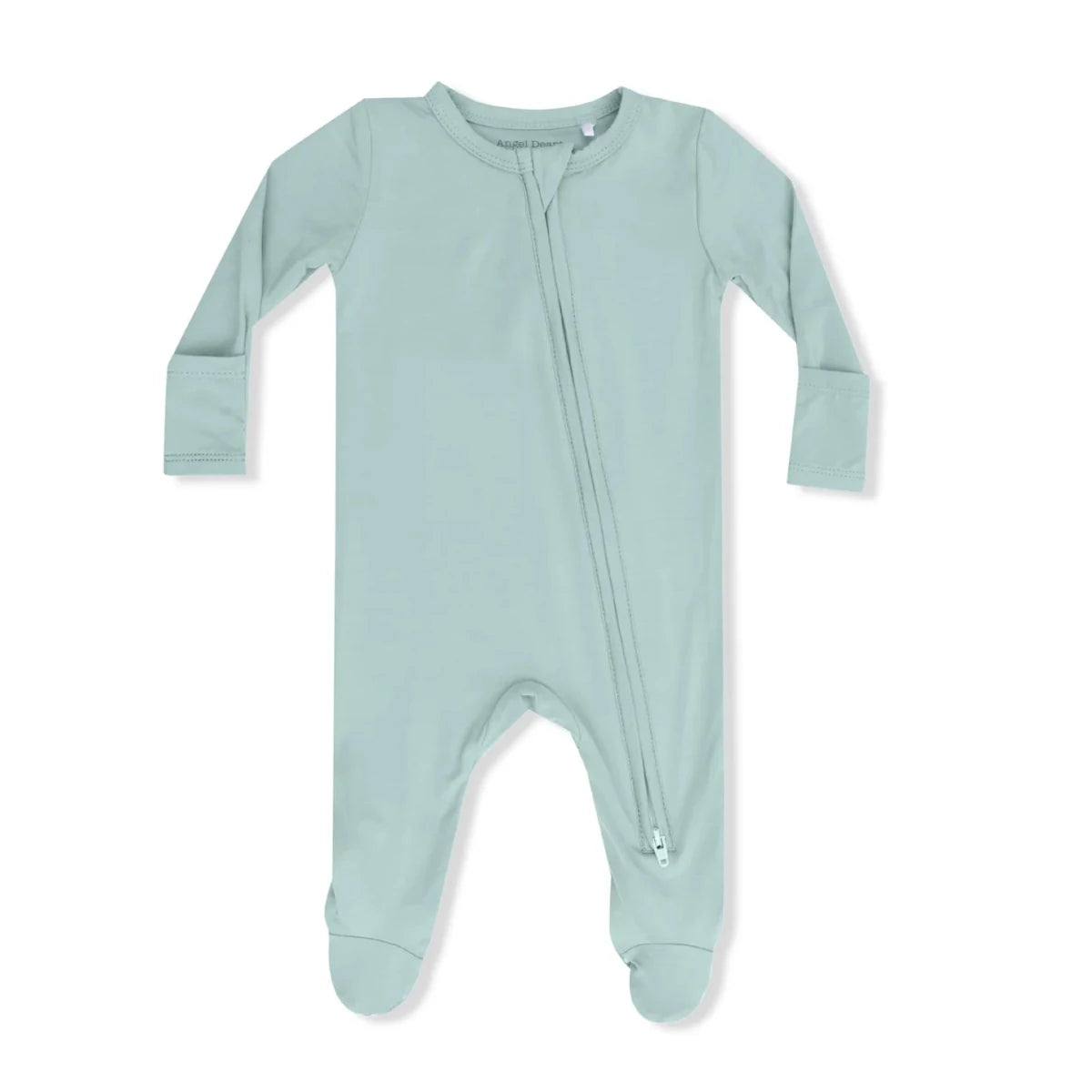 2 Way Zipper Footie - Solid Misty Blue - Angel Dear Footies sold by Rosebud & Jo