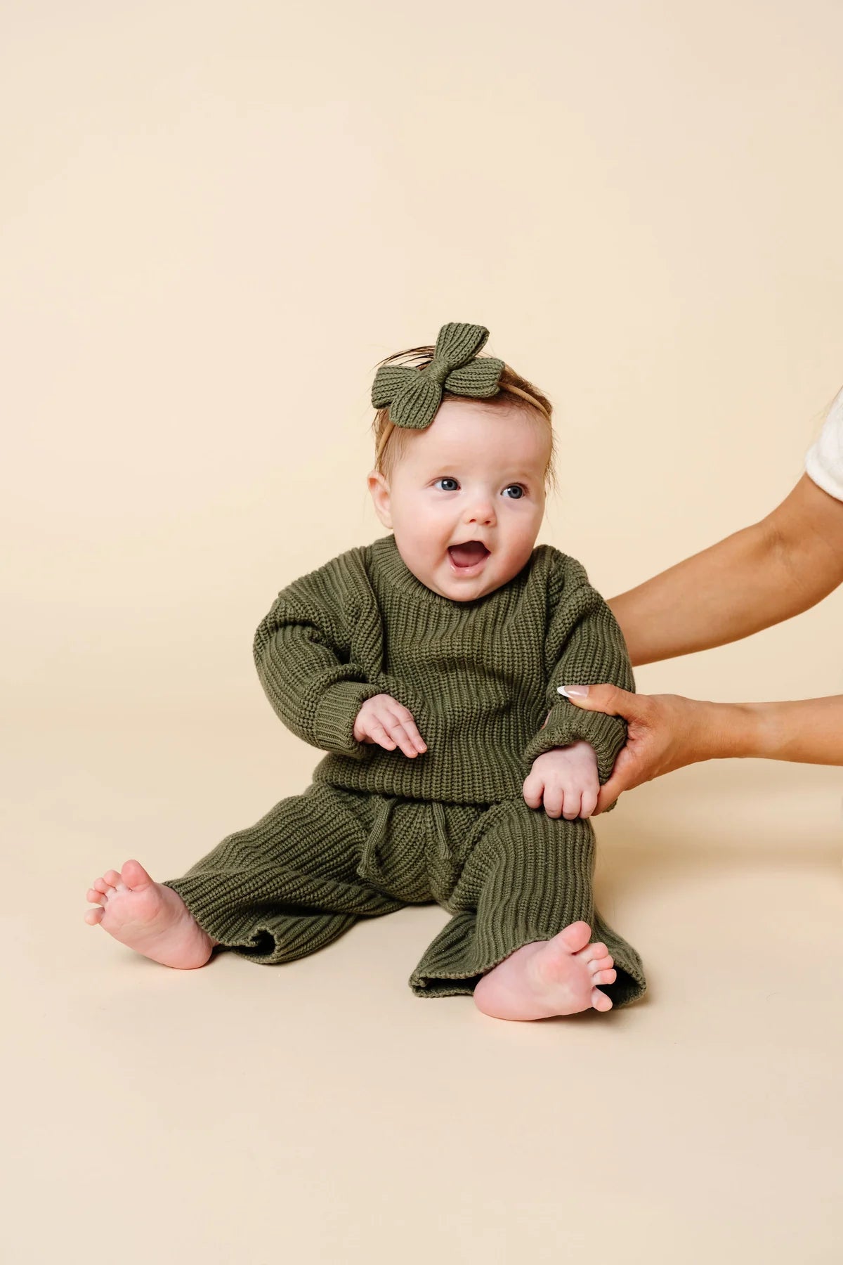 Knit Chunky Sweater - Olive