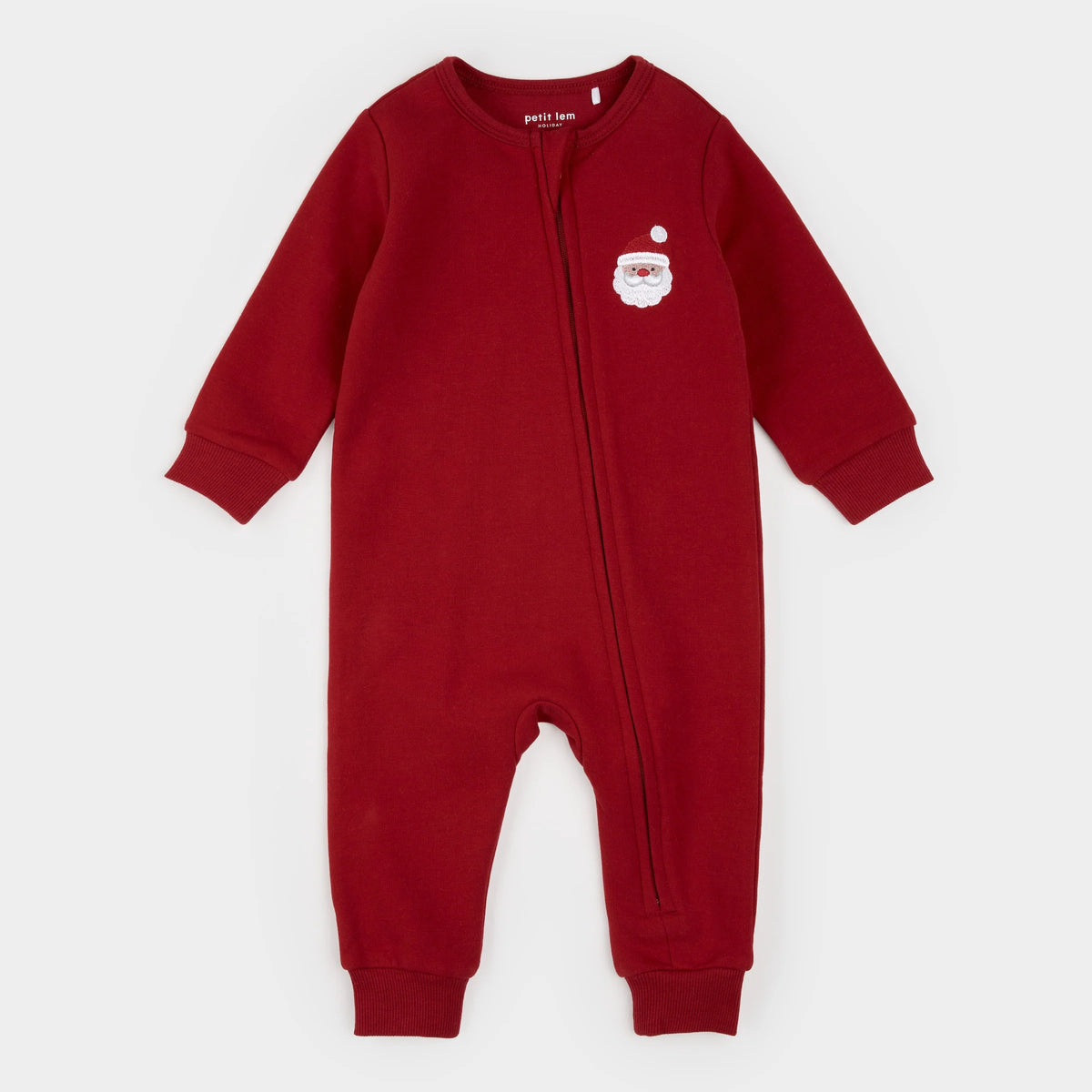 Santa Baby on Sled Red Playsuit