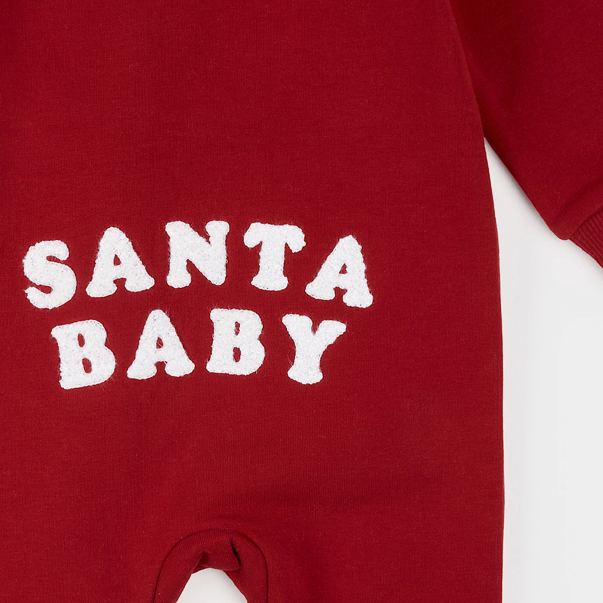 Santa Baby on Sled Red Playsuit