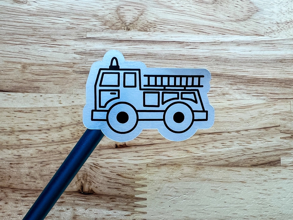 Emergency Vehicle Color Your Own Stickers