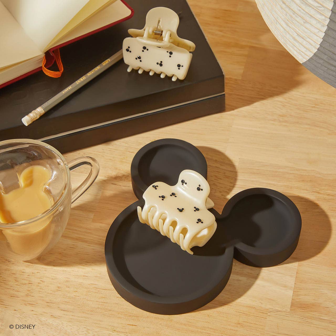 Mickey and Minnie Recycled Puffy Claw Clip