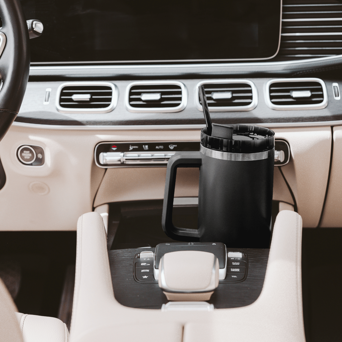 40 oz Tumbler Water Bottle: Black - Sweet Water Decor Water Bottle sold by Rosebud & Jo