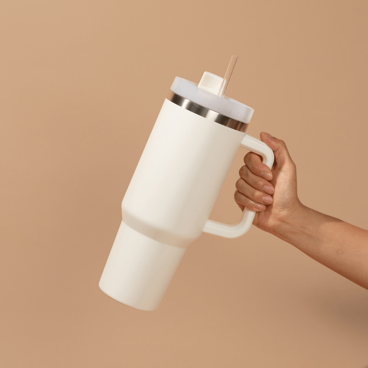 40 oz Tumbler Water Bottle: White - Sweet Water Decor Water Bottle sold by Rosebud & Jo