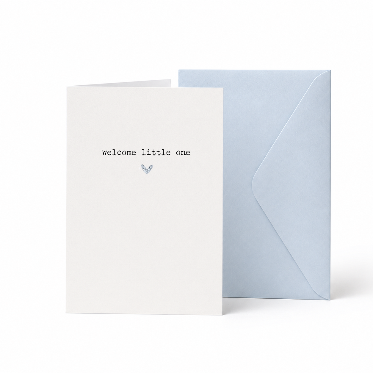 Welcome Little One Blue Baby Card