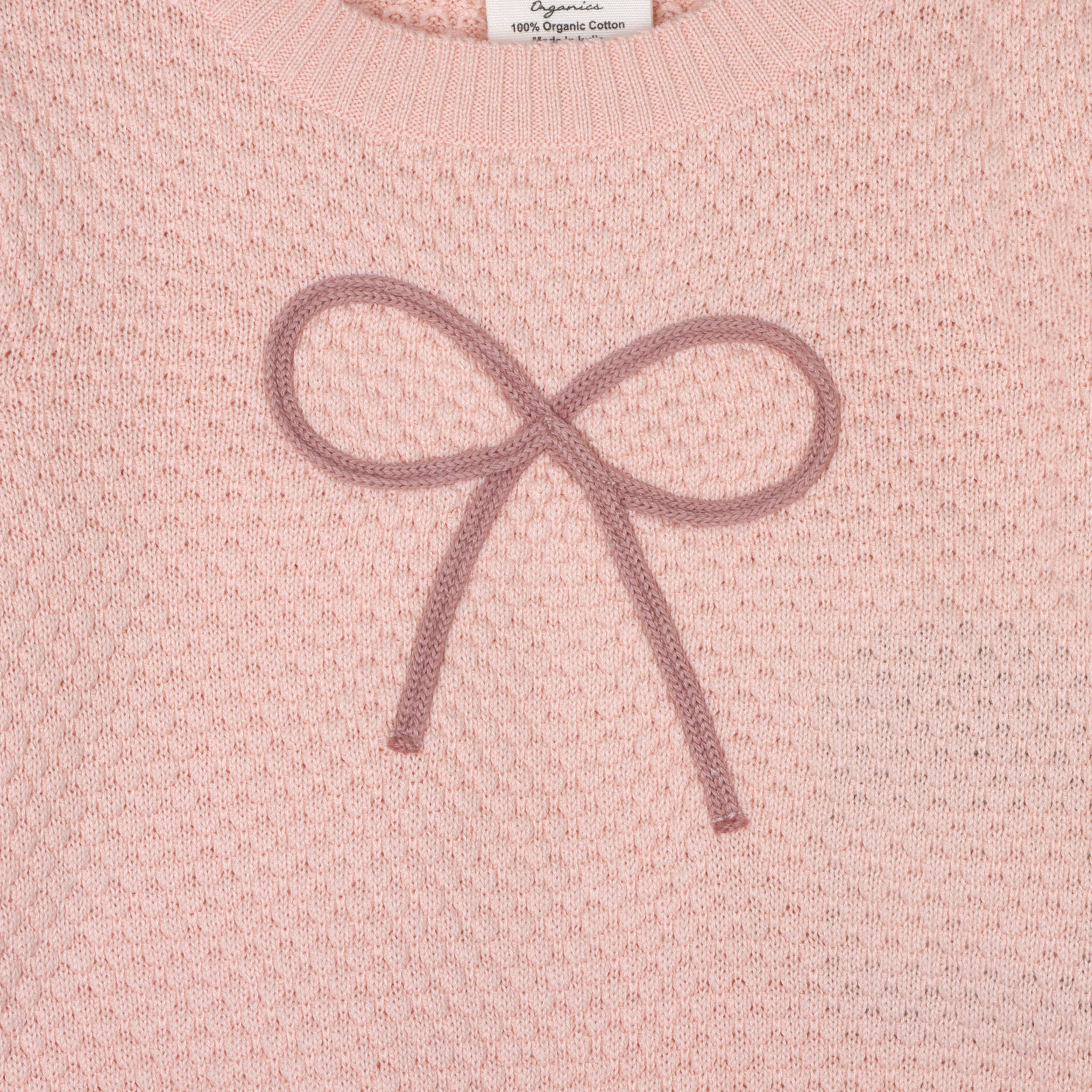 Chloe Bow Sweater Knit Baby Pullover