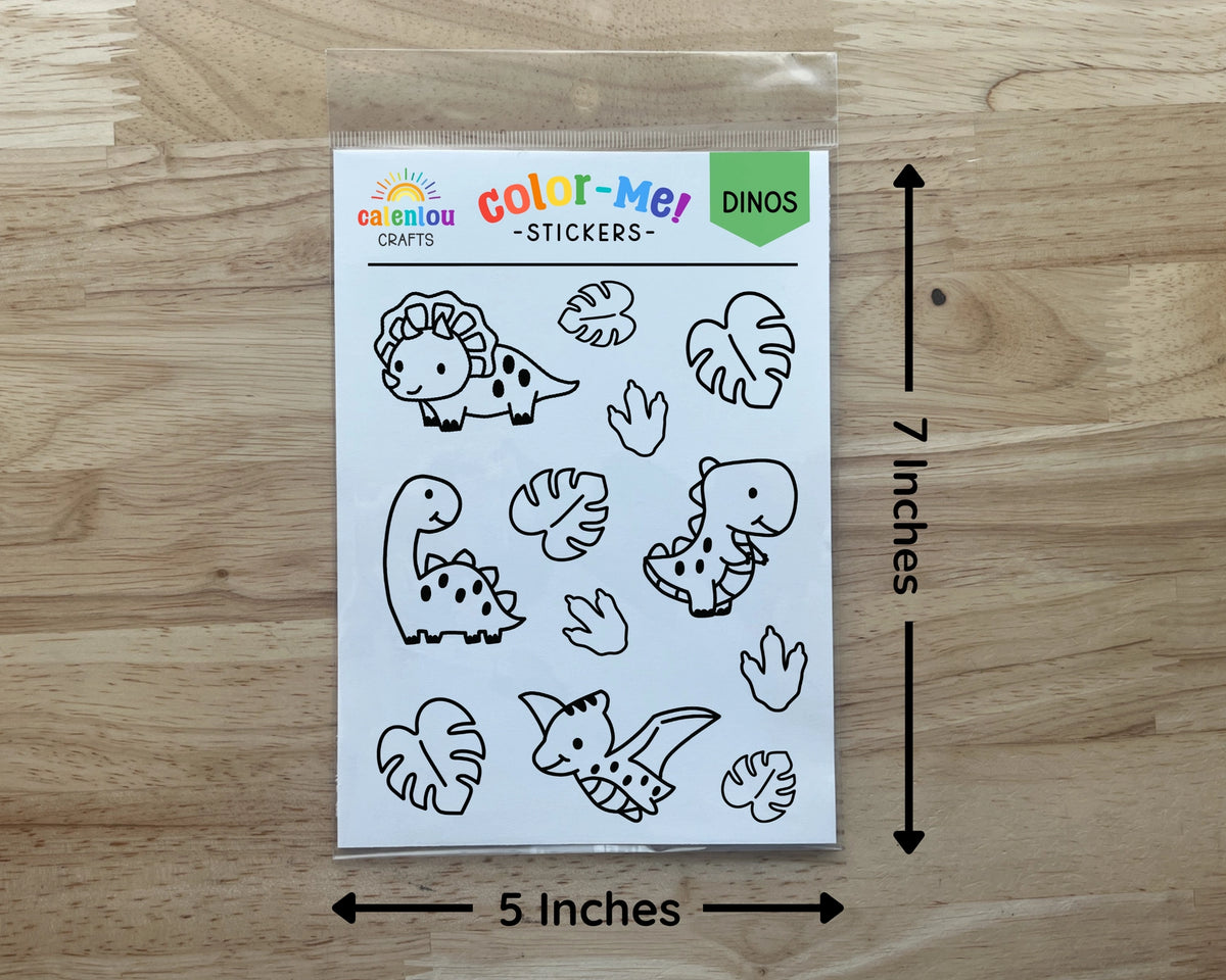 Dinosaur Color Your Own Stickers