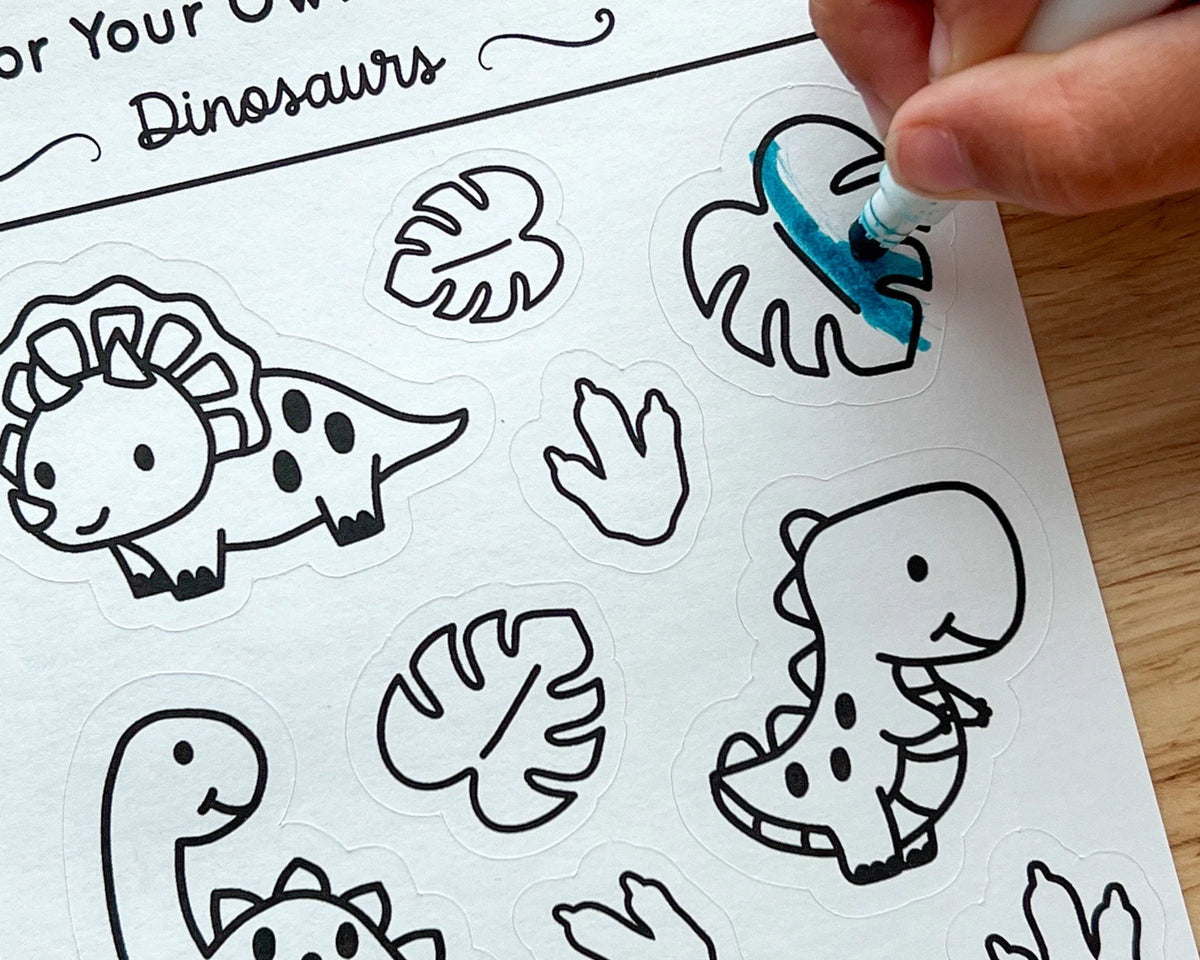 Dinosaur Color Your Own Stickers