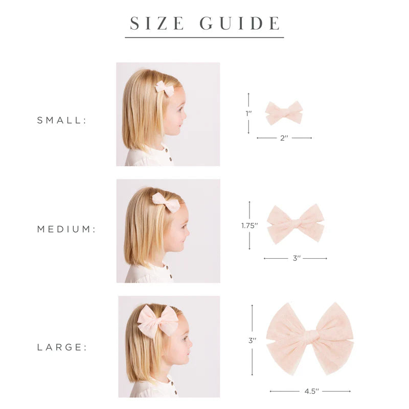 Tulle Bow Pig Tail Set (2 bows)