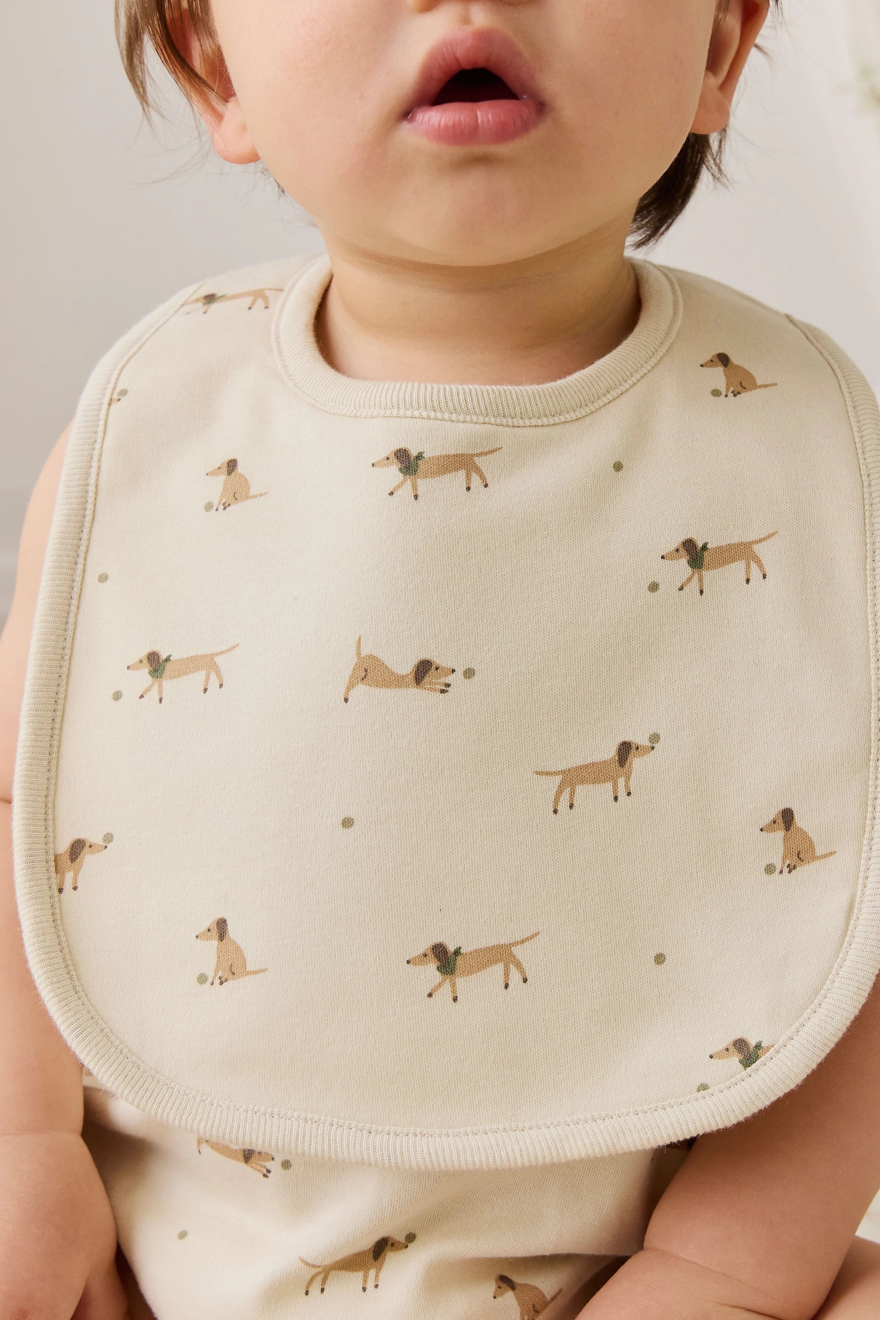 Organic Cotton Bib - Play Ball Cassava