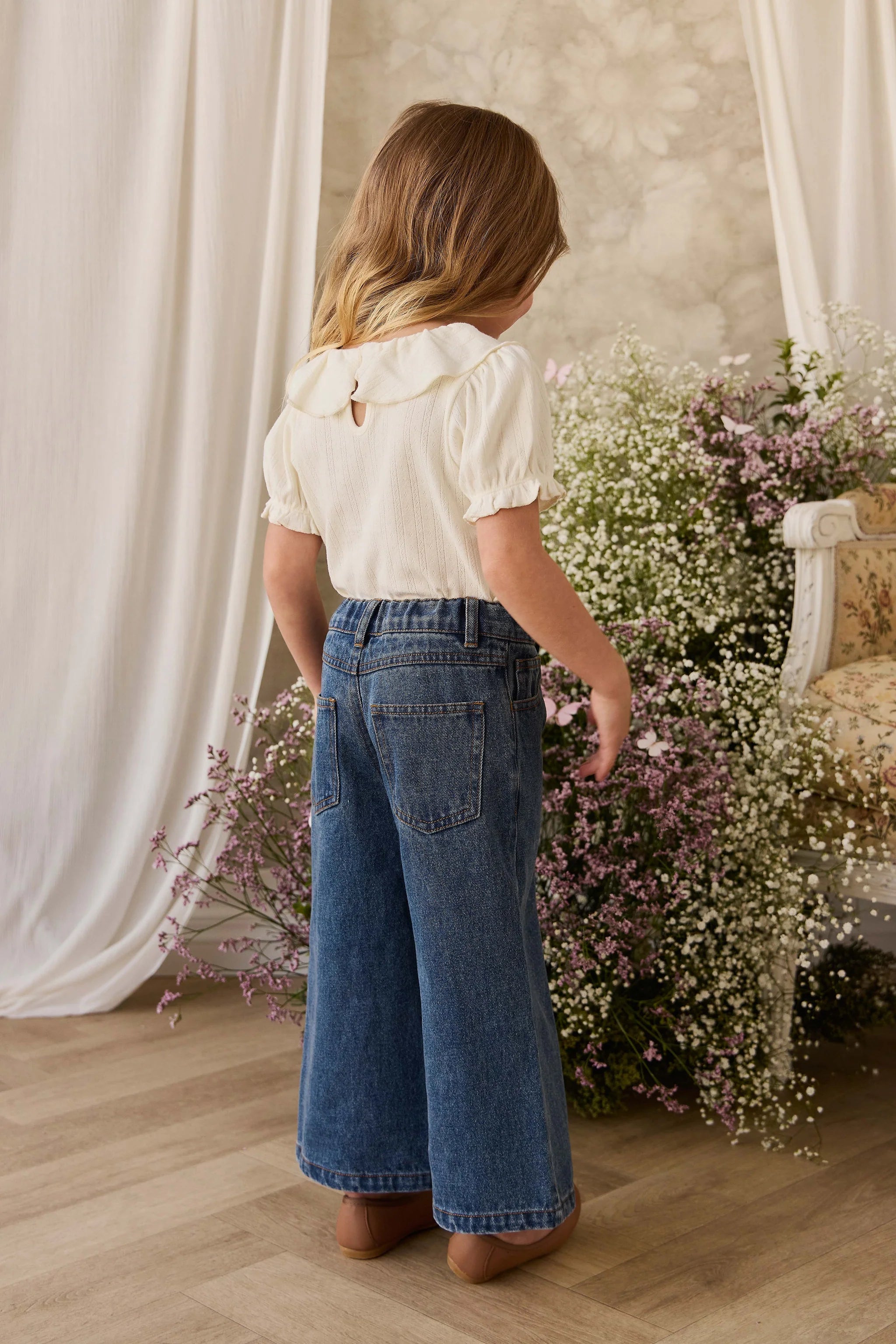 Organic Cotton Pointelle Marlene Top - Parchment