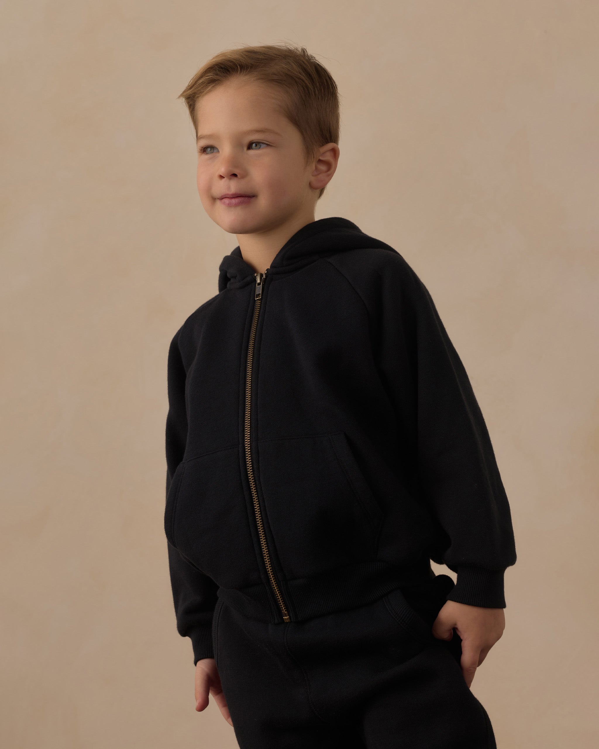 Zip Raglan Hoodie Clay