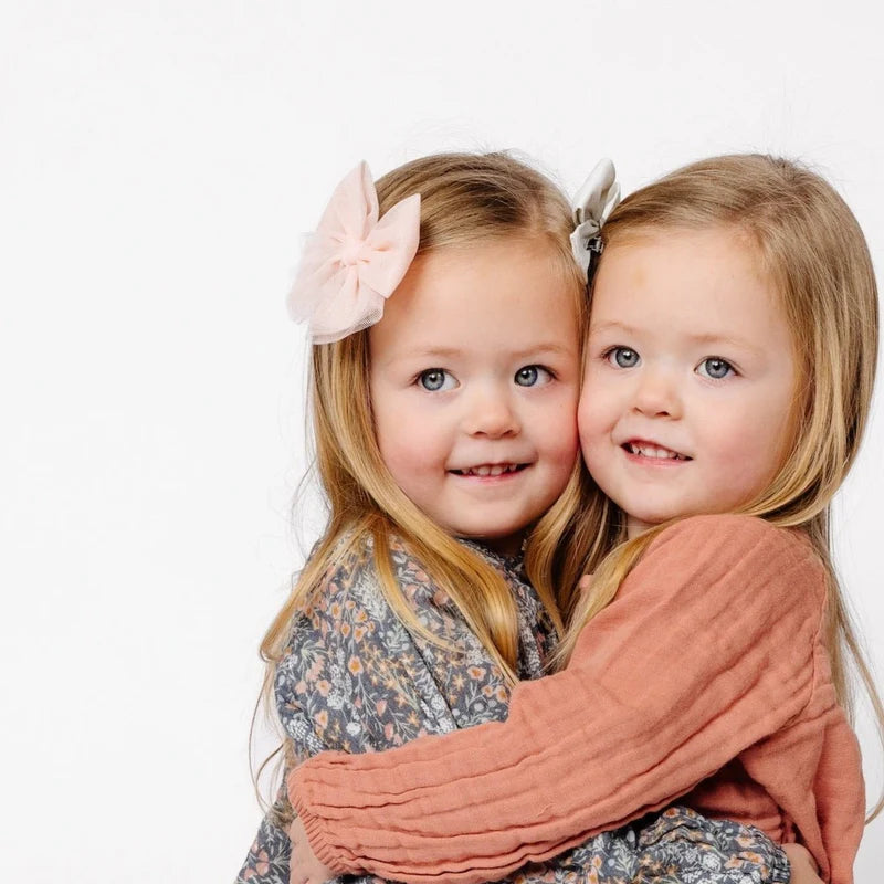 Tulle Bow Pig Tail Set (2 bows)