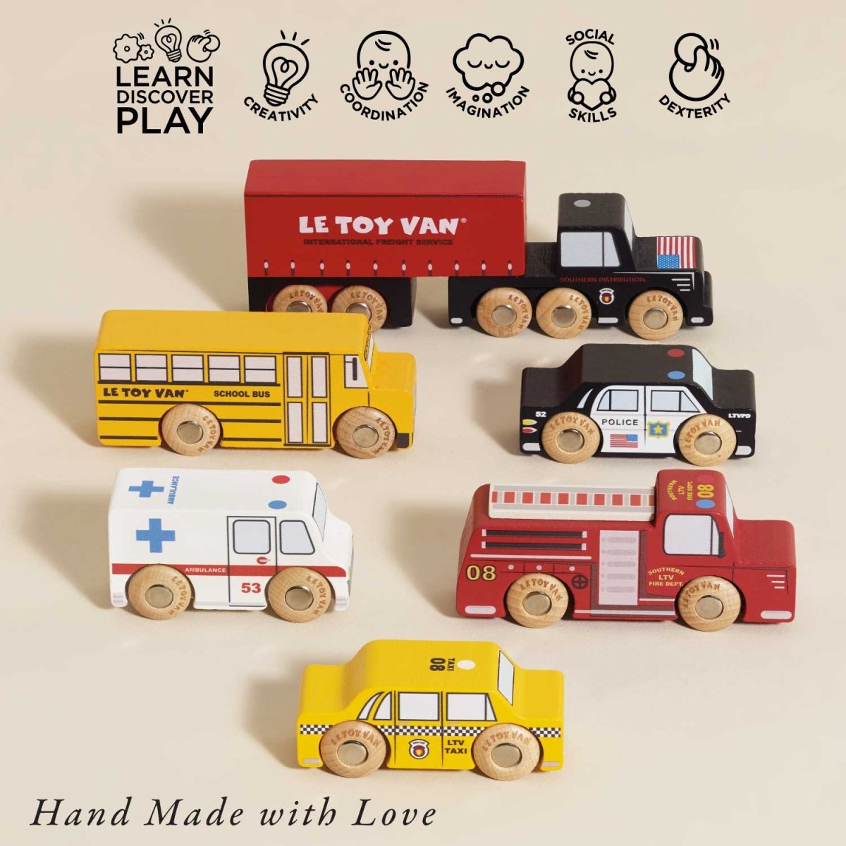 American Toy Car Set - Le Toy Van, Inc. Toys sold by Rosebud & Jo
