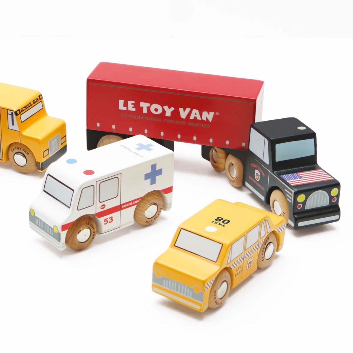American Toy Car Set - Le Toy Van, Inc. Toys sold by Rosebud & Jo