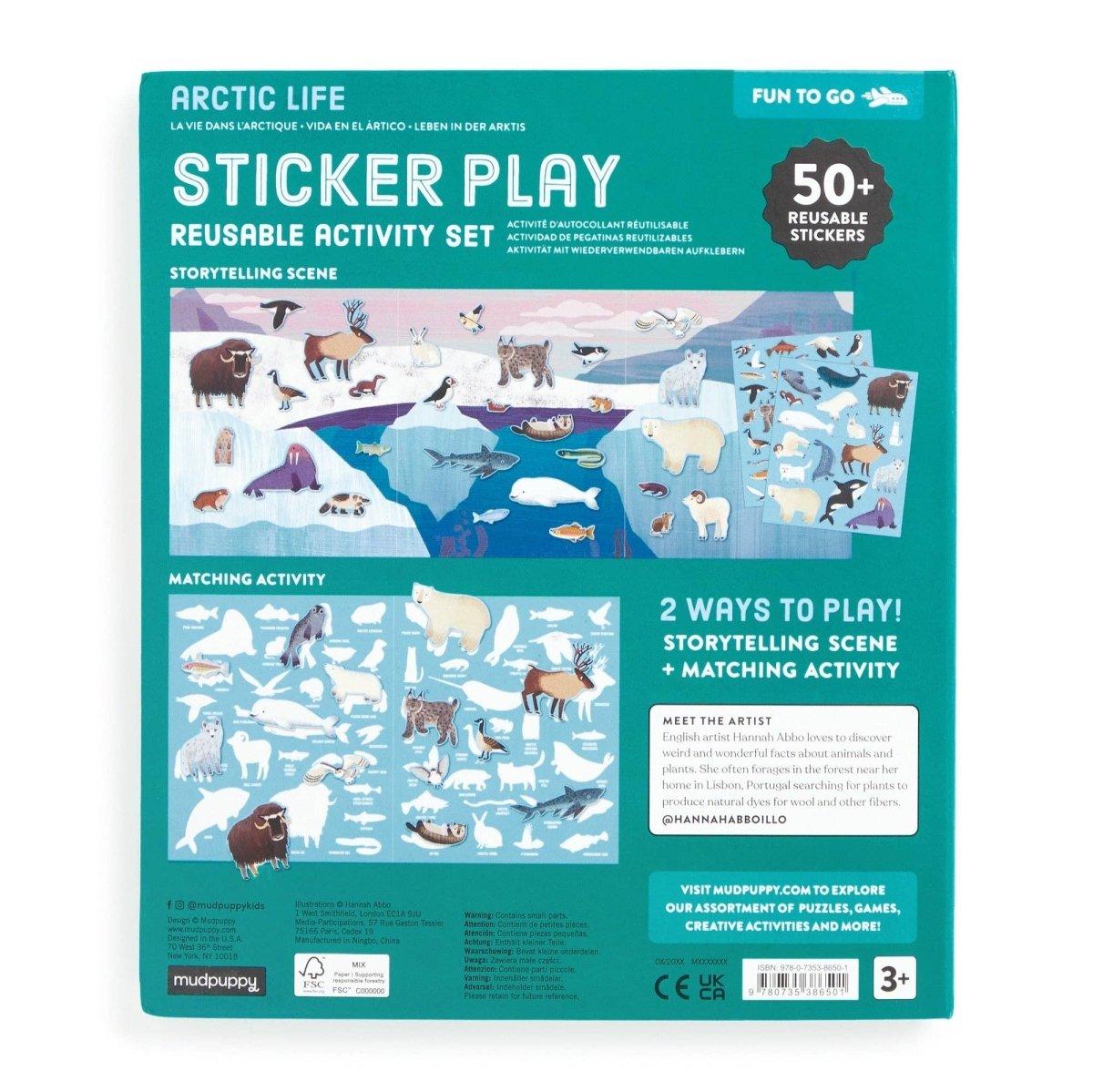 Arctic Life Reusable Sticker Activity Set - Chronicle Books Toy sold by Rosebud & Jo