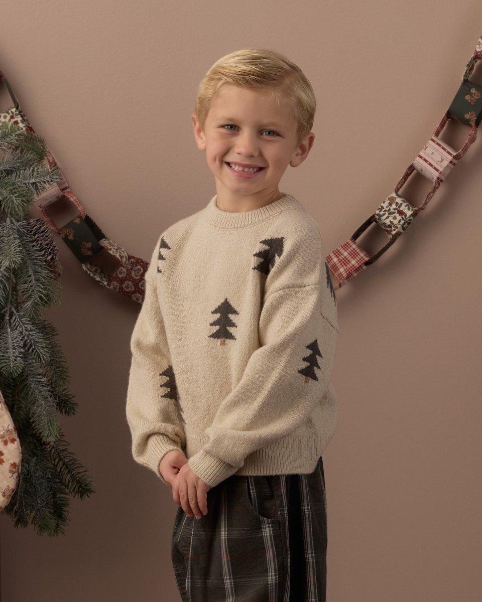 Aspen Sweater Tree Jacquard - Rylee + Cru Tops sold by Rosebud & Jo