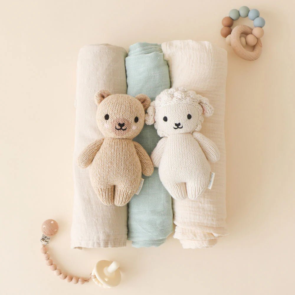 Baby Honey Bear - Cuddle + Kind Stuffed Animals sold by Rosebud & Jo