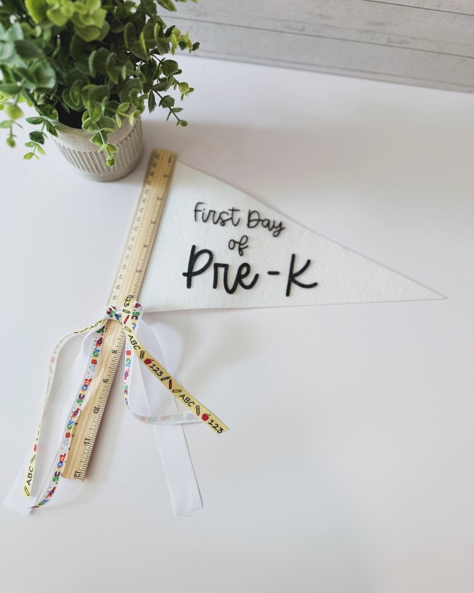 Back to School Pendant Photo Prop - EJL Designs Flag sold by Rosebud & Jo