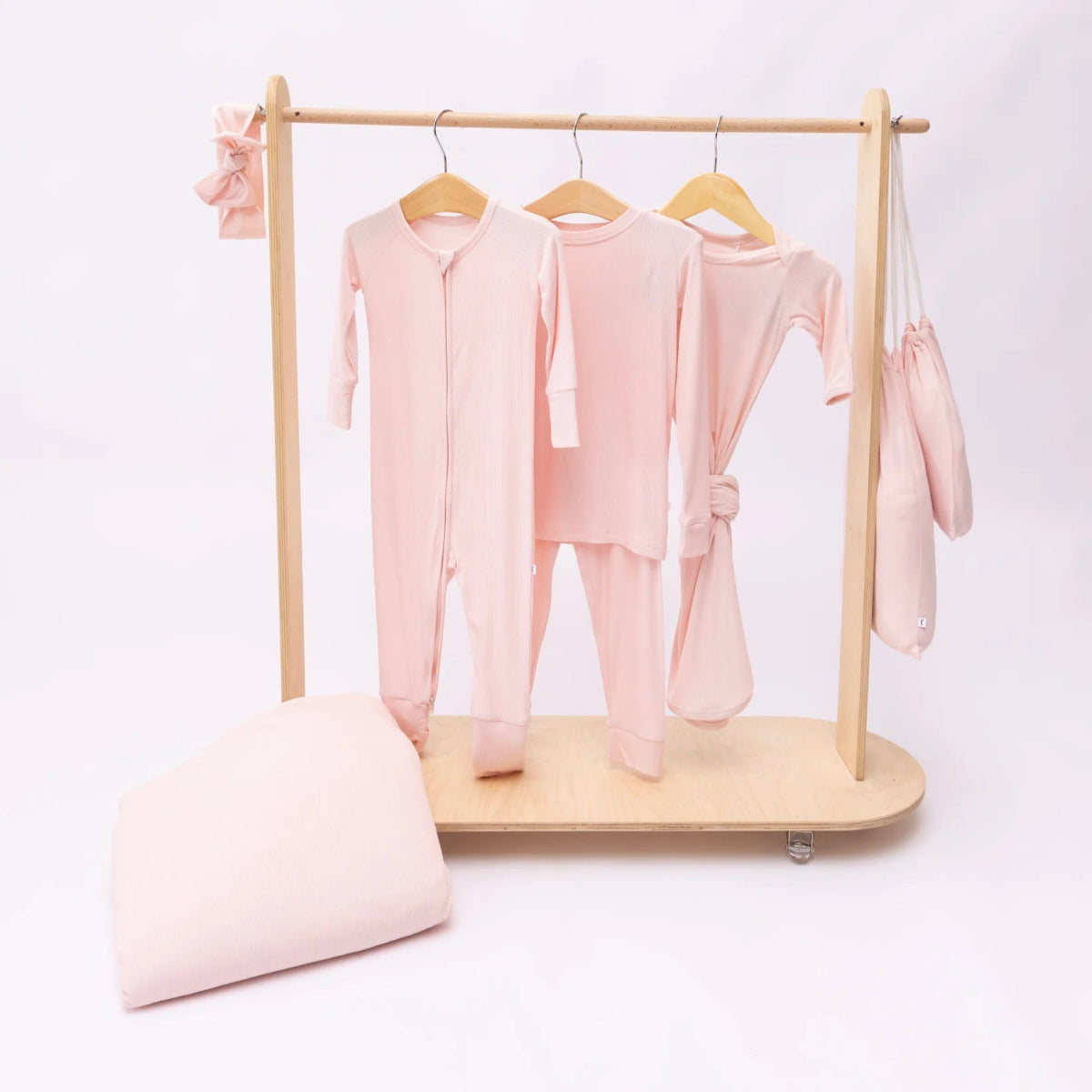 Ballet Pink Small Ribbed Two - Piece Set - Brave Little Ones Baby & Toddler Clothing sold by Rosebud & Jo