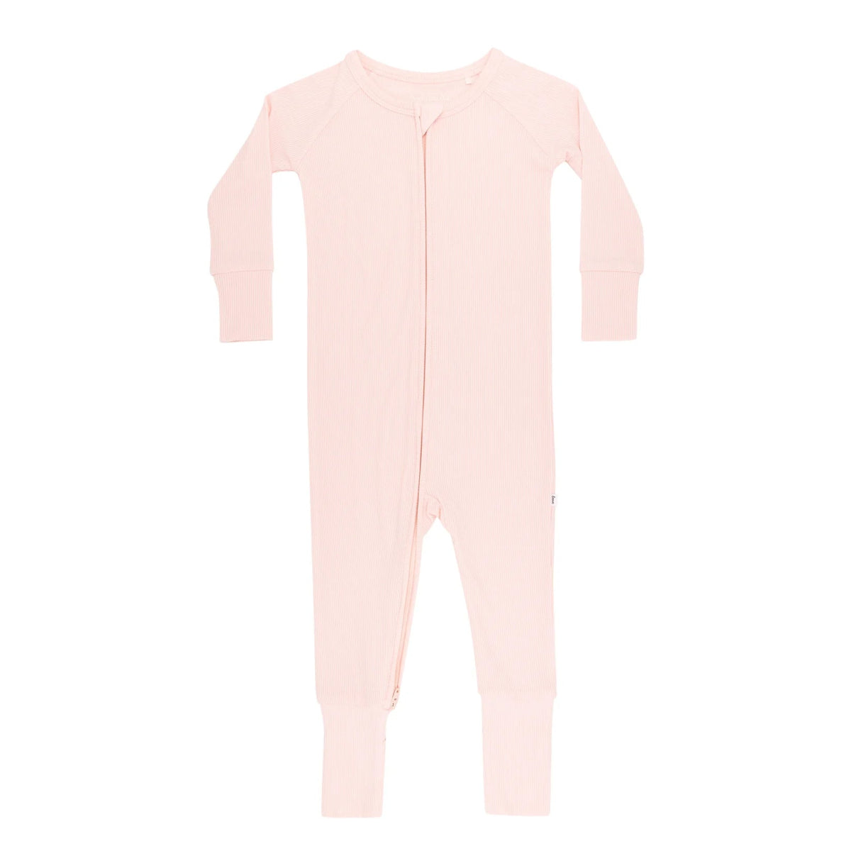 Ballet Pink Small Ribbed Zip Romper - Brave Little Ones Baby & Toddler Clothing sold by Rosebud & Jo