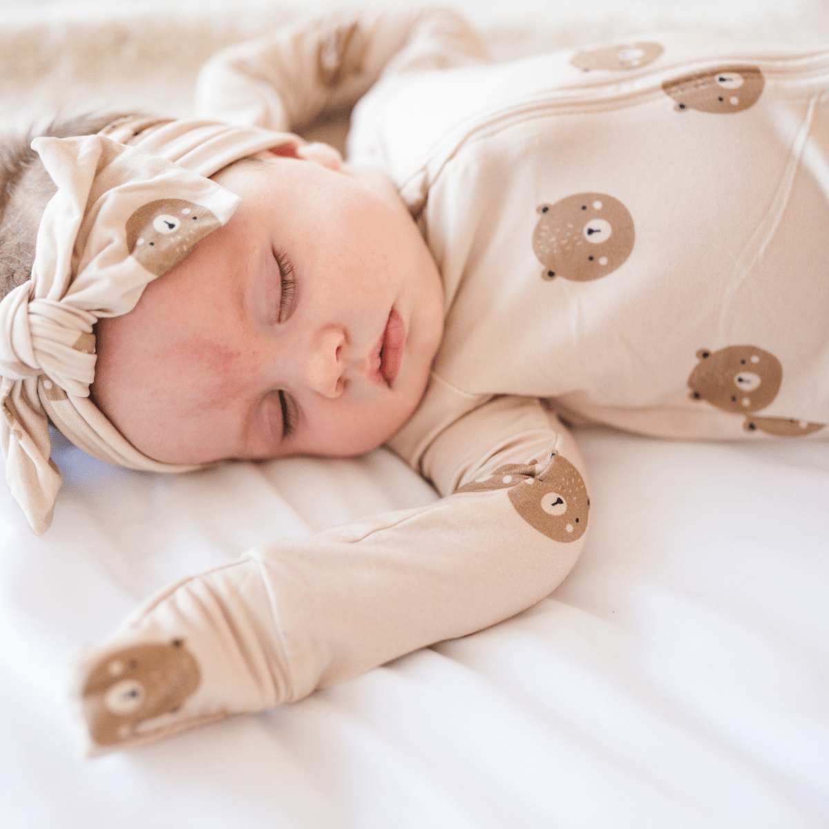 Bamboo 2 - Way Convertible Zip Romper Teddy Print - bug + bean kids Baby & Toddler Clothing sold by Rosebud & Jo