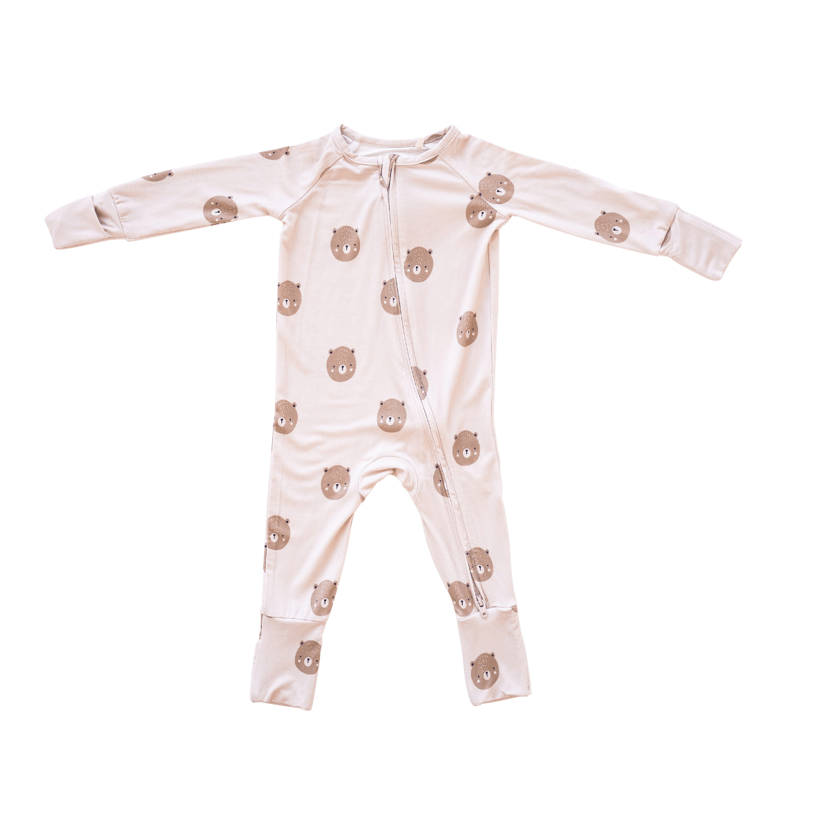 Bamboo 2 - Way Convertible Zip Romper Teddy Print - bug + bean kids Baby & Toddler Clothing sold by Rosebud & Jo
