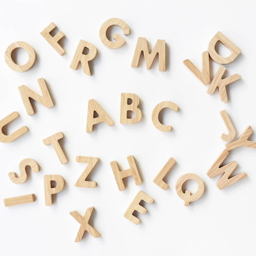 Bamboo Alphabet Set - Wee Gallery sold by Rosebud & Jo