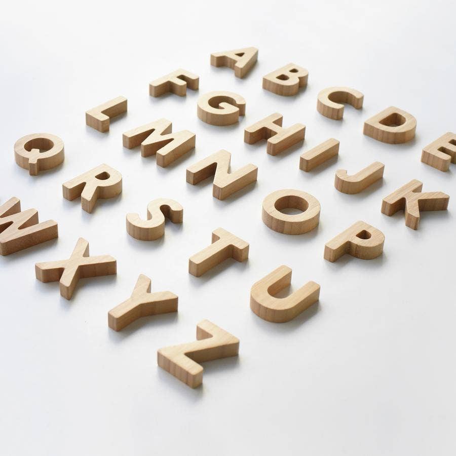 Bamboo Alphabet Set - Wee Gallery sold by Rosebud & Jo