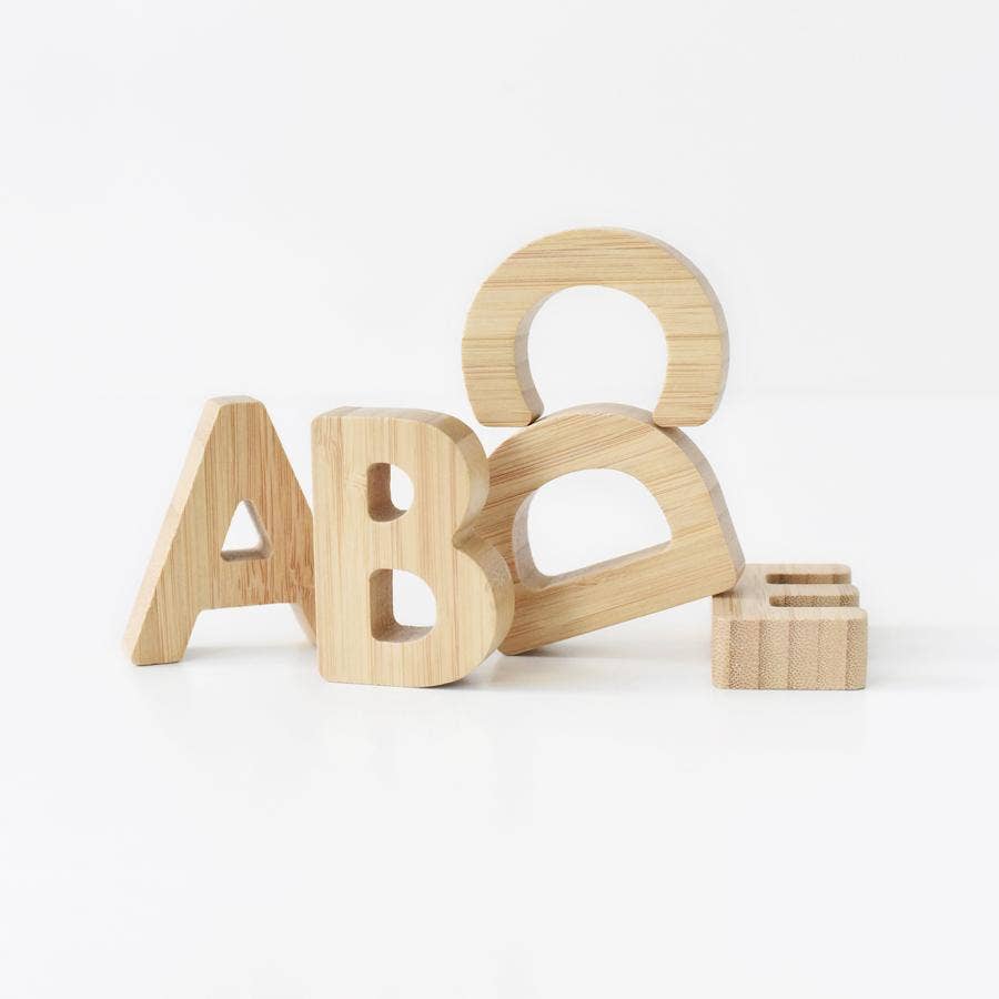 Bamboo Alphabet Set - Wee Gallery sold by Rosebud & Jo