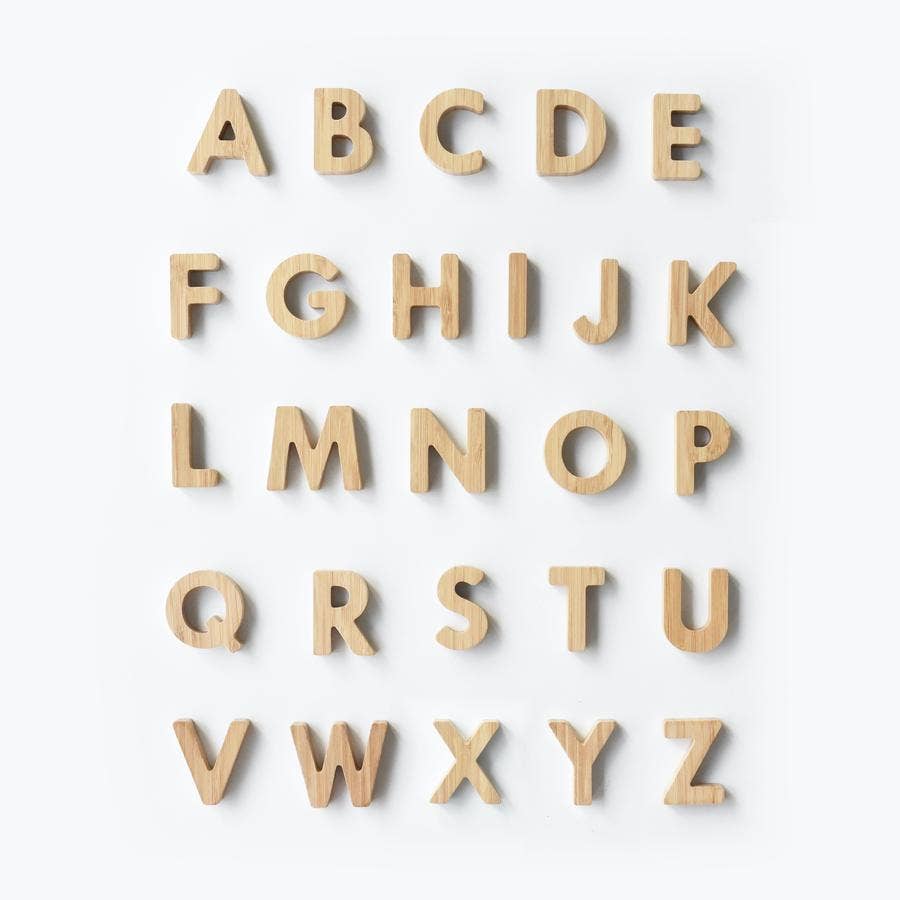 Bamboo Alphabet Set - Wee Gallery sold by Rosebud & Jo