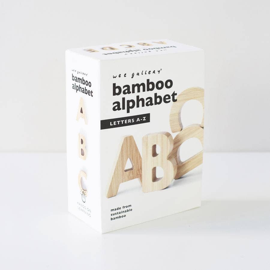 Bamboo Alphabet Set - Wee Gallery sold by Rosebud & Jo