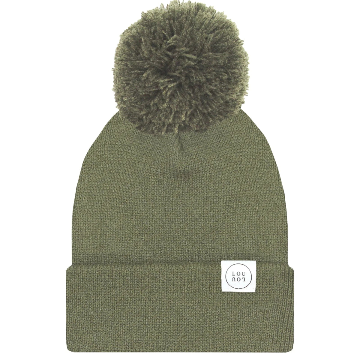 Beanie with Pom Pom in Moss Green - Lou Lou & Company Hat sold by Rosebud & Jo