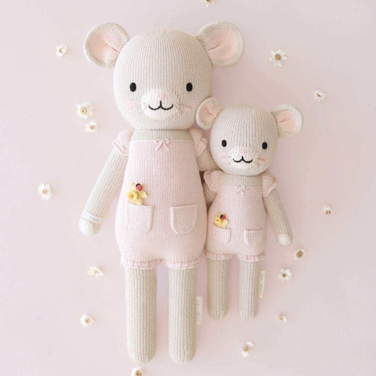 Beatrice the Mouse in Blush - Cuddle + Kind Stuffed Animals sold by Rosebud & Jo