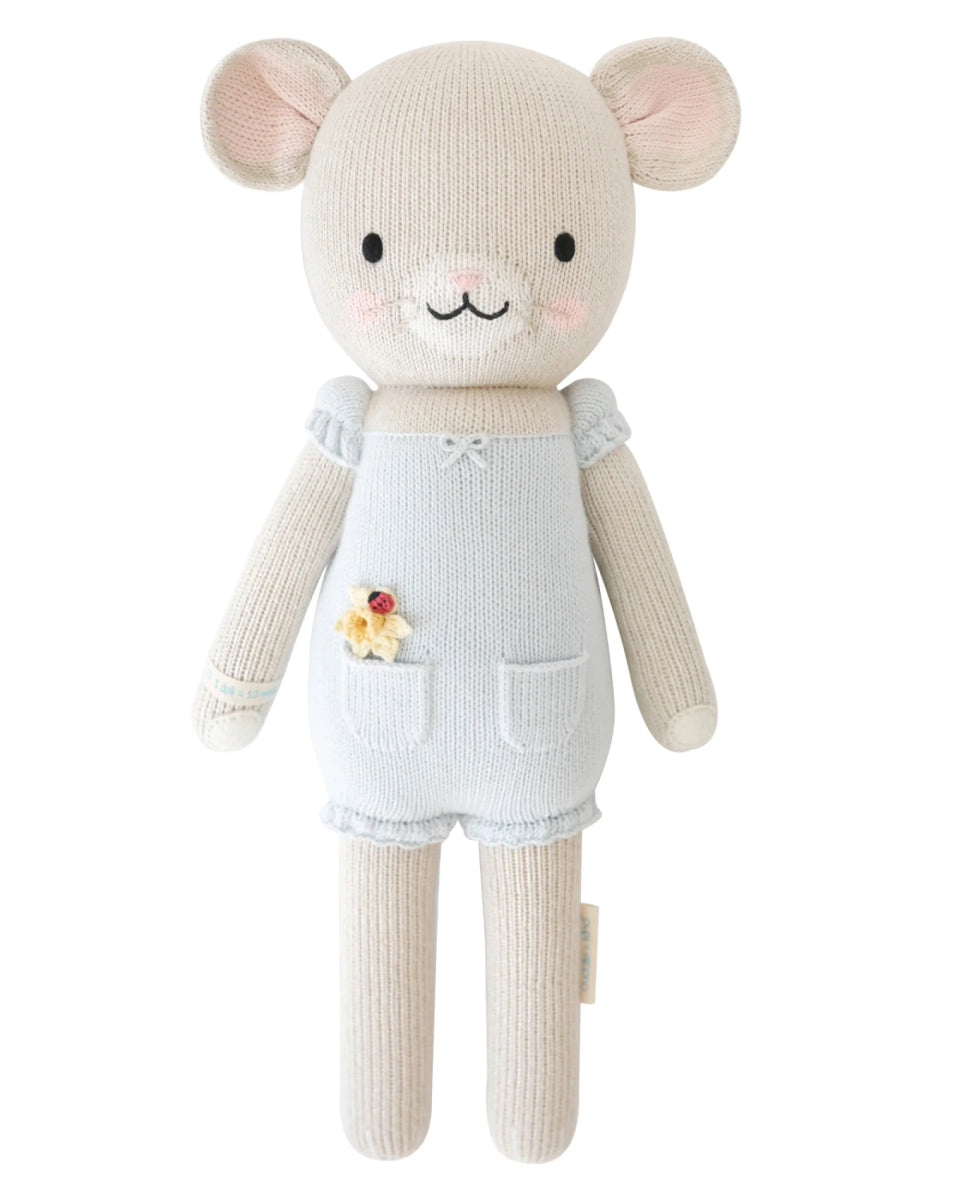 Beatrice the Mouse in Periwinkle - Cuddle + Kind Stuffed Animals sold by Rosebud & Jo