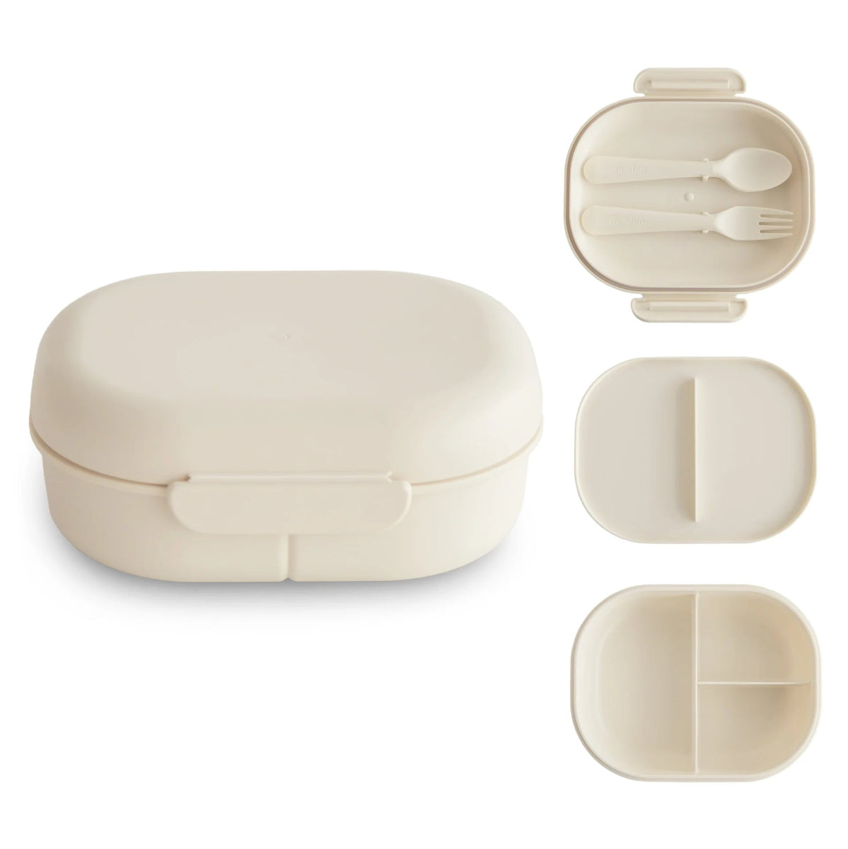 Bento Lunchbox with Fork & Spoon Set - Mushie Lunchbox sold by Rosebud & Jo