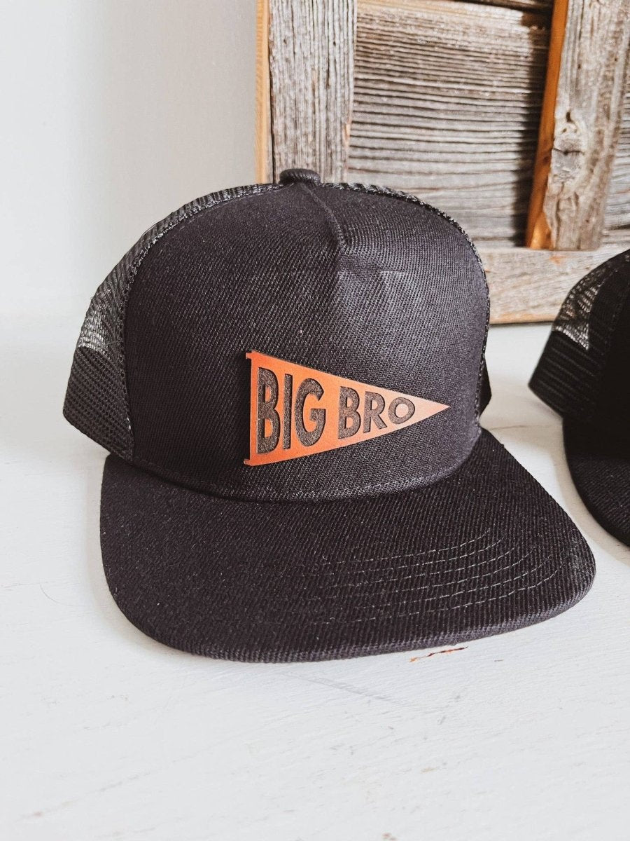 Big Bro, Little Bro Leather Patch Hat - Left Grain Baby & Toddler Clothing sold by Rosebud & Jo