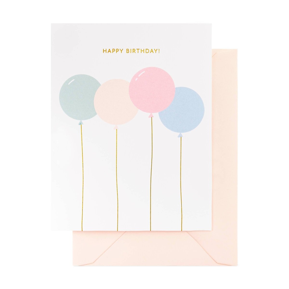 Birthday Balloons - Sugar Paper Card sold by Rosebud & Jo