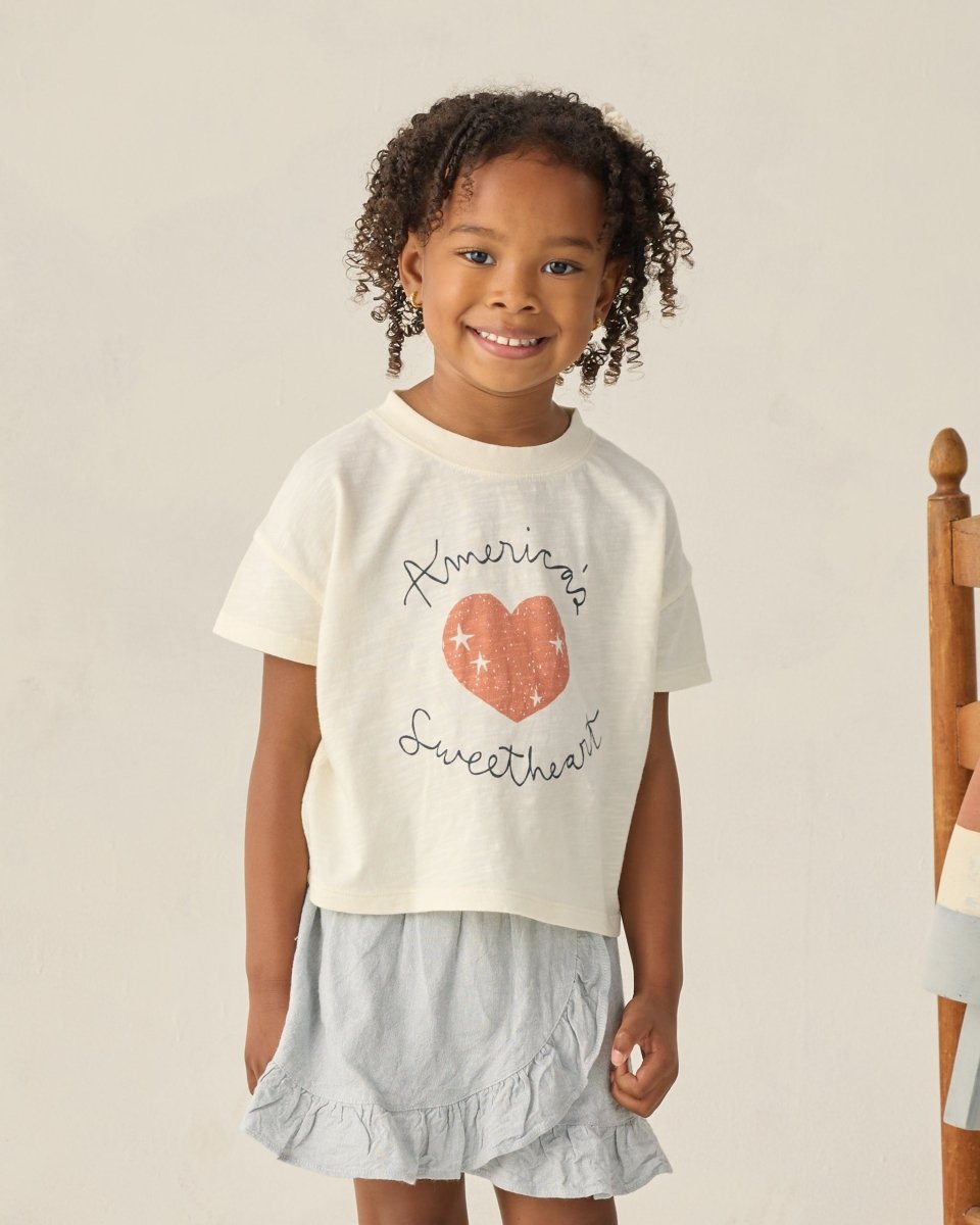 Boxy Tee America's Sweetheart - Rylee + Cru Tops sold by Rosebud & Jo
