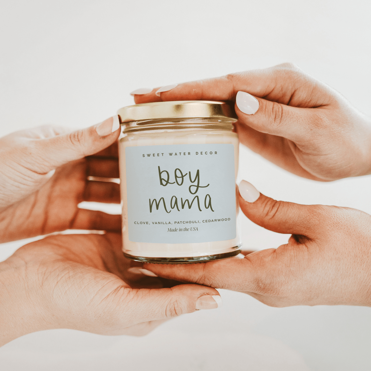 Boy Mama 9 oz Soy Candle - Sweet Water Decor Candle sold by Rosebud & Jo