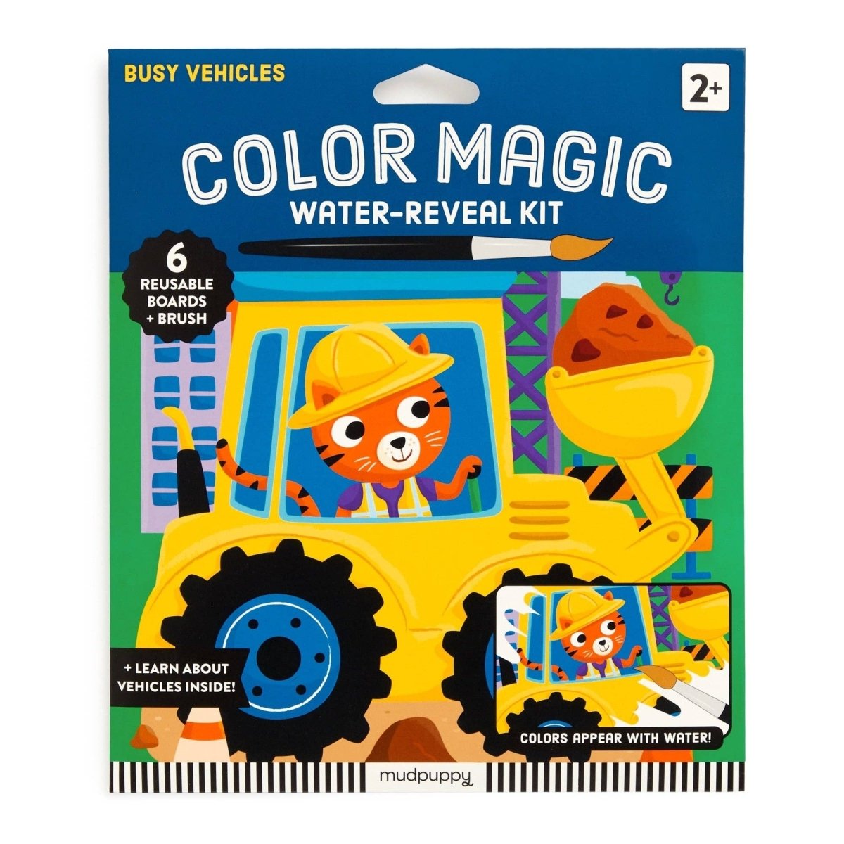Busy Vehicles Color Magic Water-Reveal Kit - Chronicle Books Arts & Crafts sold by Rosebud & Jo