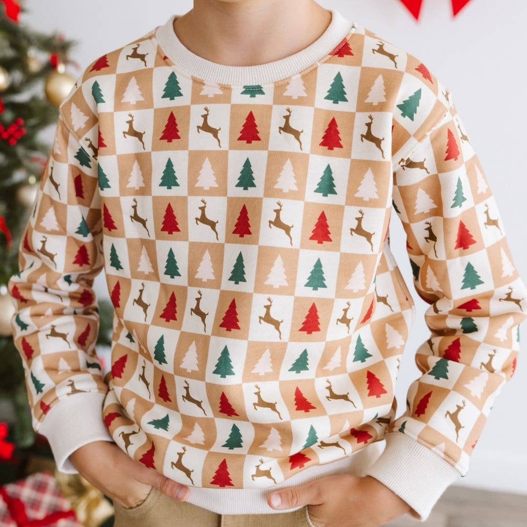 Cabin Christmas Sweatshirt - Sweet Wink Baby & Toddler Clothing sold by Rosebud & Jo