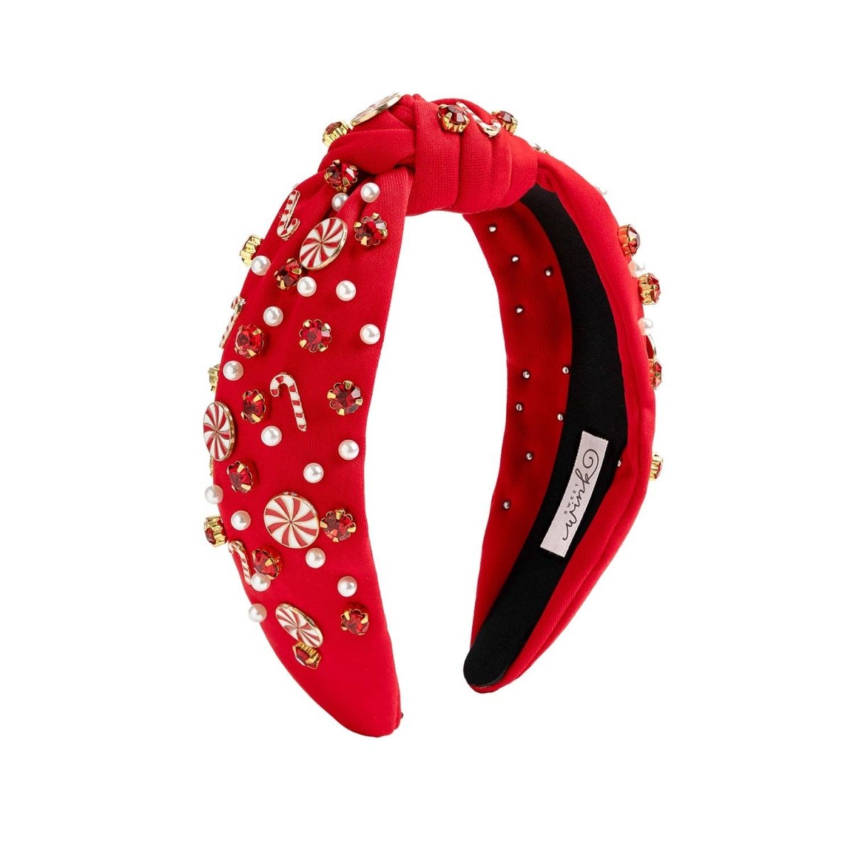 Candy Cane Swirl Christmas Gemstone Headband - Sweet Wink Hair Accessories sold by Rosebud & Jo