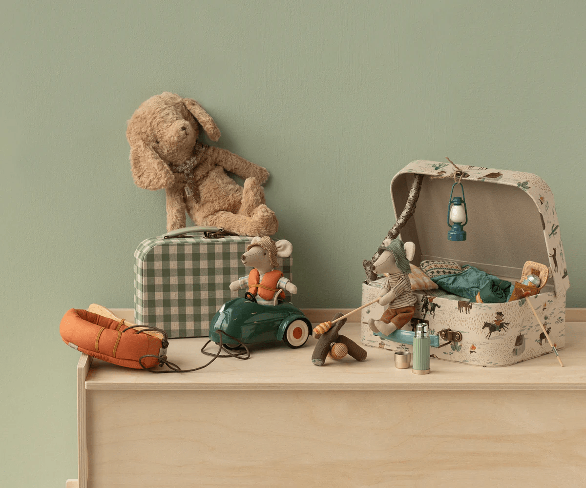 Car, Mouse, Dark Green - Maileg Toy sold by Rosebud & Jo